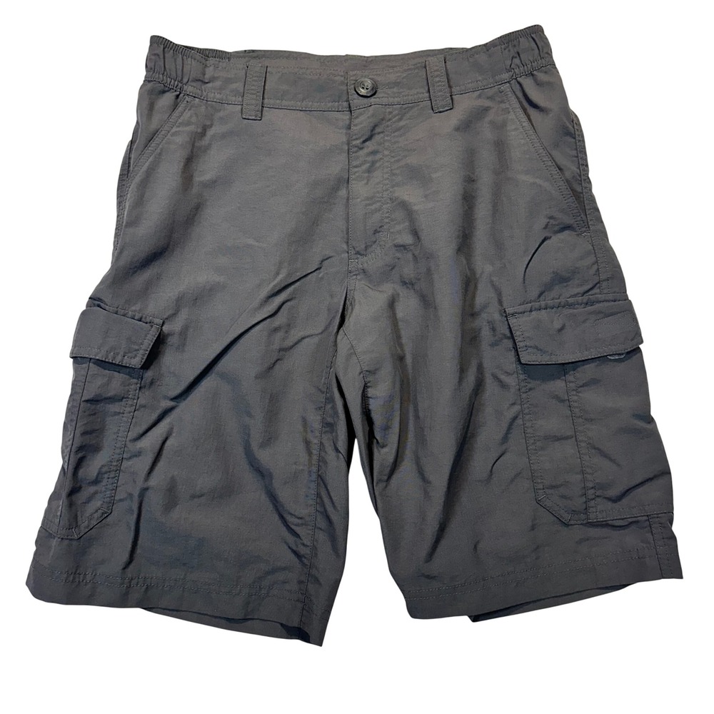 Eddie Bauer Mens Gray Nylon Cargo Hiking Shorts Size Small Gorpcore Outdoors